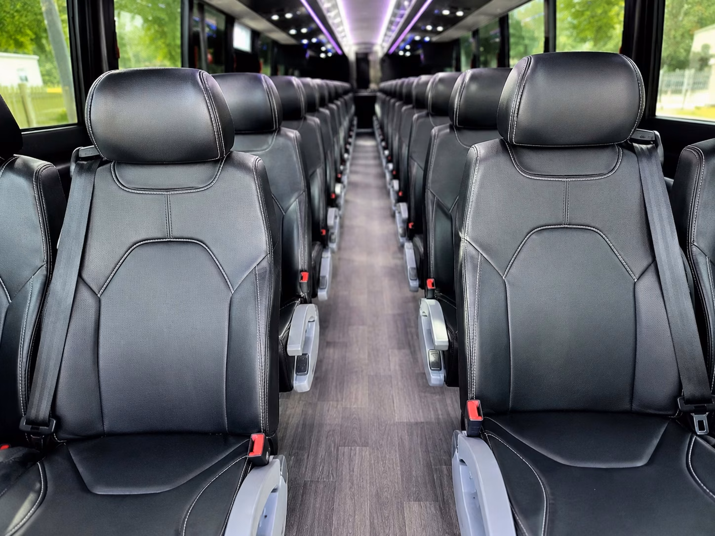 56 passenger charter bus interior