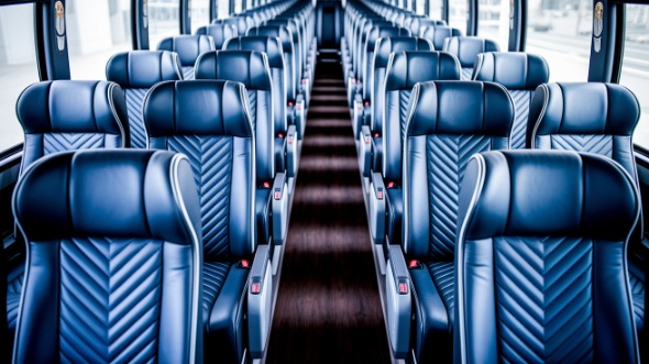 roanoke 54 passenger charter bus inside