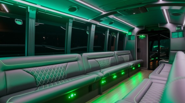 roanoke party bus rental interior